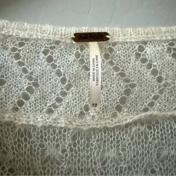 Free People Cream Lace Knit Top - Picture 3 of 7